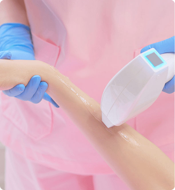 Professional laser treatment procedure